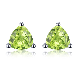 6x6mm Trillion Cut Natural Gemstone Stud Earrings - Your Choice of Gemstone - Premium Jewelry from Dazzling Delights - Just $36! Shop now at Dazzling Delights