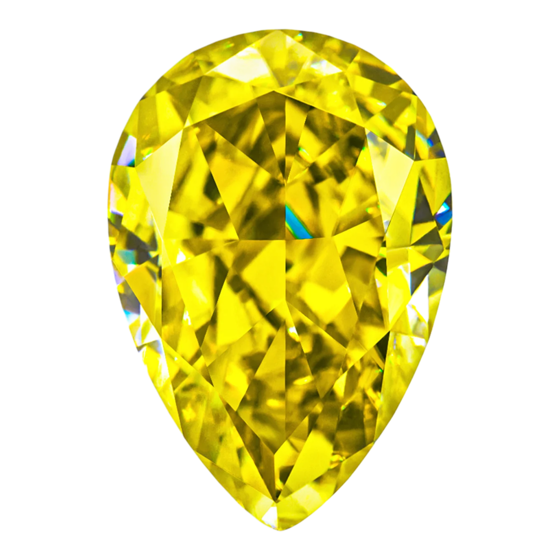 Vivid Canary Yellow Pear Cut Moissanites - Premium Jewelry from Dazzling Delights - Just $83.33! Shop now at Dazzling Delights