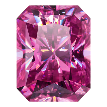 Vivid Pink Radiant Cut Moissanites - Premium Jewelry from Dazzling Delights - Just $83.33! Shop now at Dazzling Delights