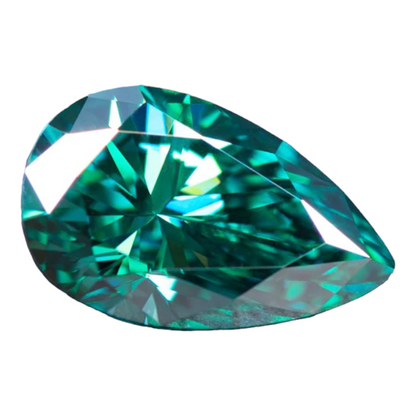 Emerald Green Pear Cut Moissanites - Premium Jewelry from Dazzling Delights - Just $83.33! Shop now at Dazzling Delights