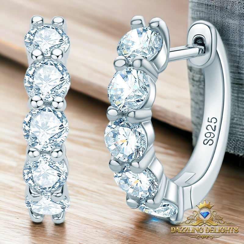 3mm Moissanite Hoop Earrings - Premium Jewelry from Dazzling Delights - Just $107.95! Shop now at Dazzling Delights