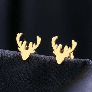 Titanium Reindeer Stud Earrings - Premium Jewelry from Dazzling Delights - Just $16.12! Shop now at Dazzling Delights