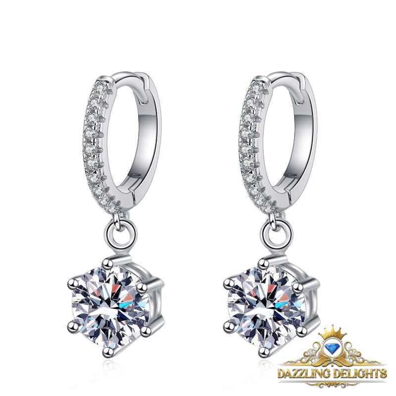 6.5mm Moissanite Drop Earrings - Premium Jewelry from Dazzling Delights - Just $92.21! Shop now at Dazzling Delights