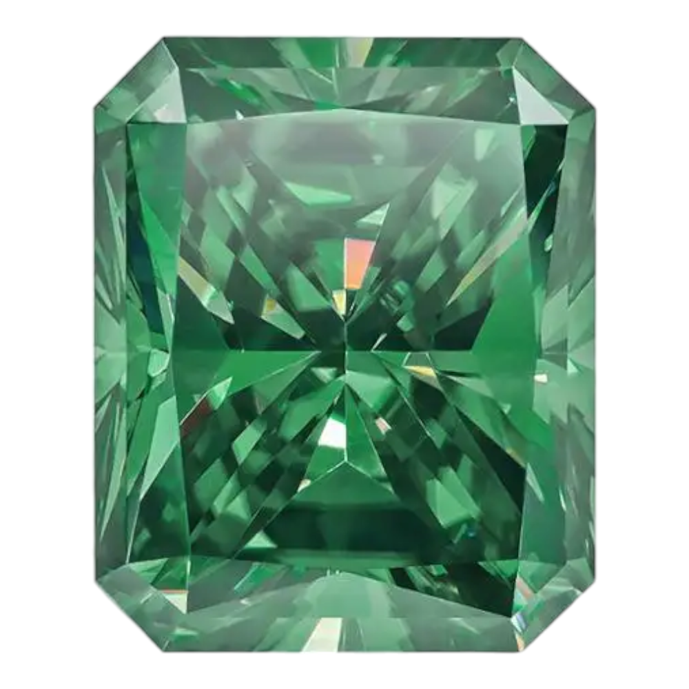 Green Radiant Cut Moissanites - Premium Jewelry from Dazzling Delights - Just $83.33! Shop now at Dazzling Delights