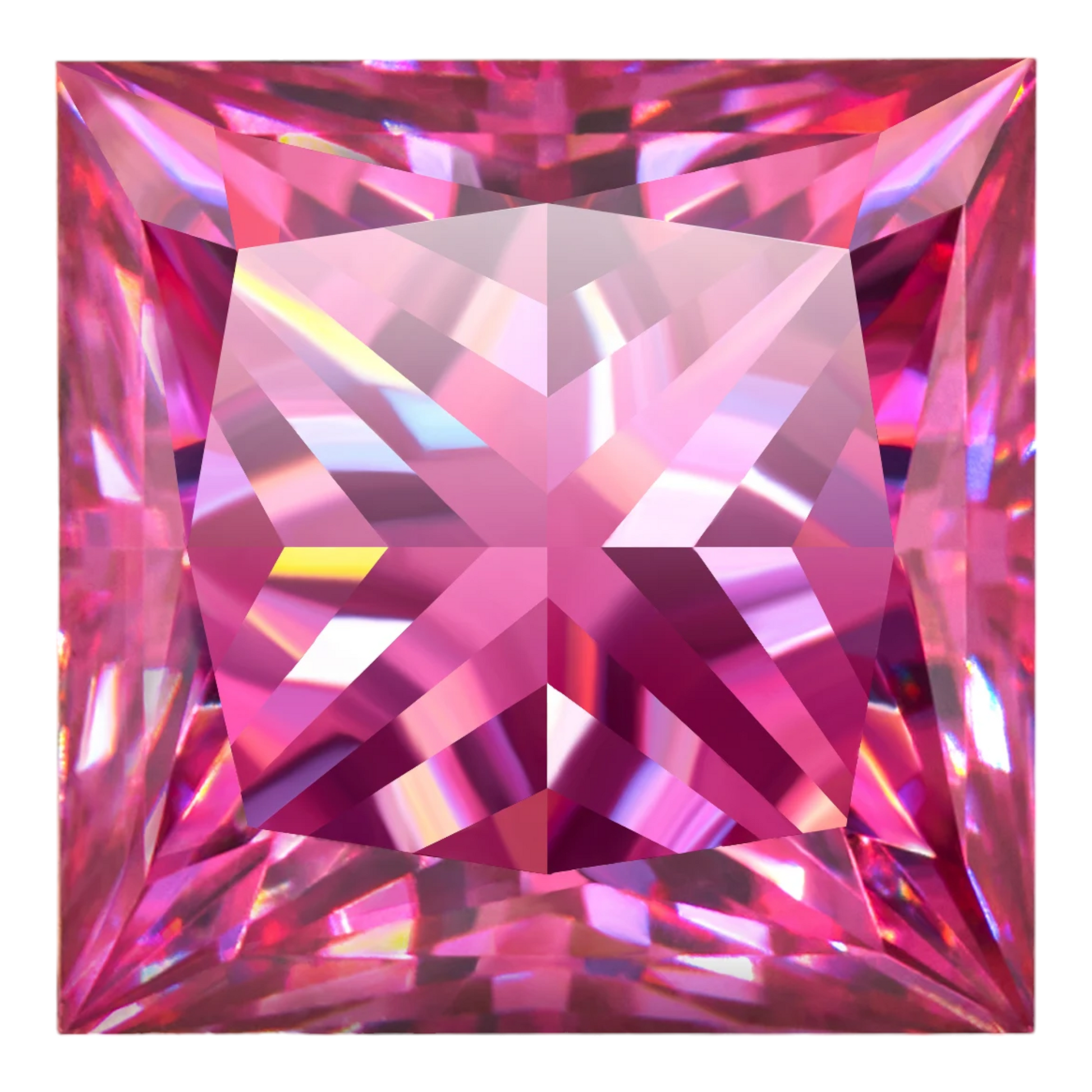 Vivid Pink Princess Cut Moissanites - Premium Jewelry from Dazzling Delights - Just $83.33! Shop now at Dazzling Delights