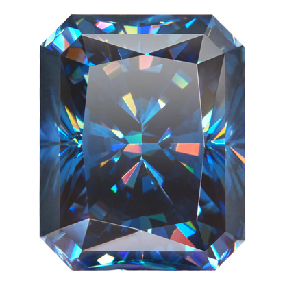 Royal Blue Radiant Cut Moissanites - Premium Jewelry from Dazzling Delights - Just $83.33! Shop now at Dazzling Delights