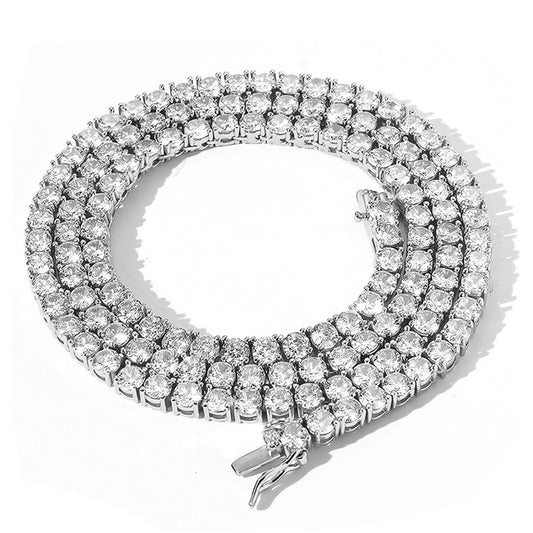 Round Brilliant Cut Moissanite Tennis Necklaces - Premium Jewelry from Dazzling Delights - Just $275.21! Shop now at Dazzling Delights