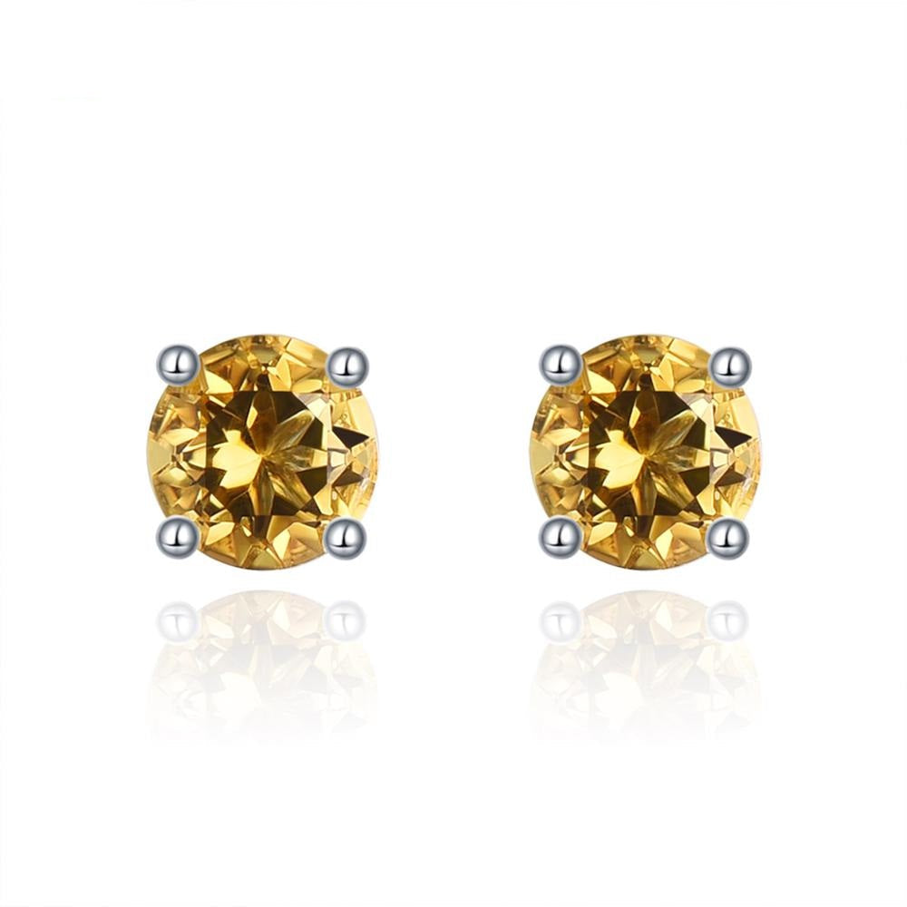 4mm Round Cut Natural Gemstone Stud Earrings - Your Choice of Gemstone - Premium Jewelry from Dazzling Delights - Just $47.96! Shop now at Dazzling Delights