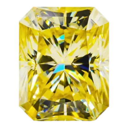 Vivid Canary Yellow Radiant Cut Moissanites - Premium Jewelry from Dazzling Delights - Just $83.33! Shop now at Dazzling Delights