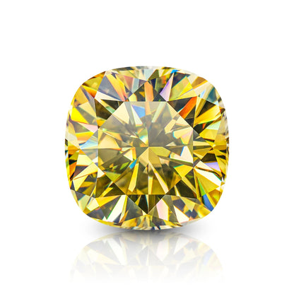 Sun Yellow Cushion Cut Moissanites - Premium Jewelry from Dazzling Delights - Just $83.33! Shop now at Dazzling Delights