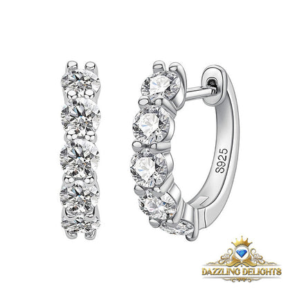 3ct Moissanite Hoop Earrings - Premium Jewelry from Dazzling Delights - Just $122.21! Shop now at Dazzling Delights