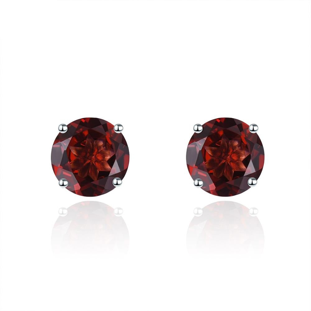 6mm Round Cut Natural Gemstone Stud Earrings - Your Choice of Gemstone - Premium Jewelry from Dazzling Delights - Just $56.21! Shop now at Dazzling Delights