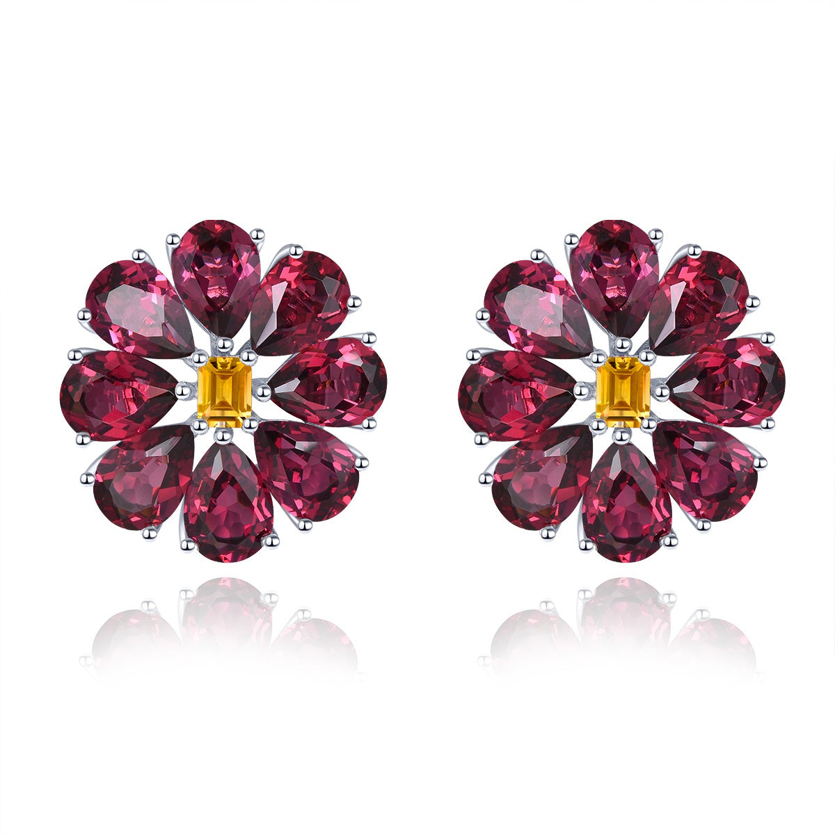 14 Carat Rhodolite Rose Garnet Earrings - Premium Jewelry from Dazzling Delights - Just $147.71! Shop now at Dazzling Delights