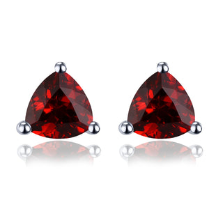6x6mm Trillion Cut Natural Gemstone Stud Earrings - Your Choice of Gemstone - Premium Jewelry from Dazzling Delights - Just $36! Shop now at Dazzling Delights