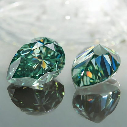 Green Pear Cut Moissanites - Premium Jewelry from Dazzling Delights - Just $83.33! Shop now at Dazzling Delights