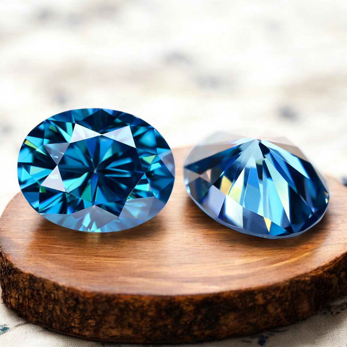 Cornflower Blue Oval Cut Moissanites - Premium Jewelry from Dazzling Delights - Just $83.33! Shop now at Dazzling Delights