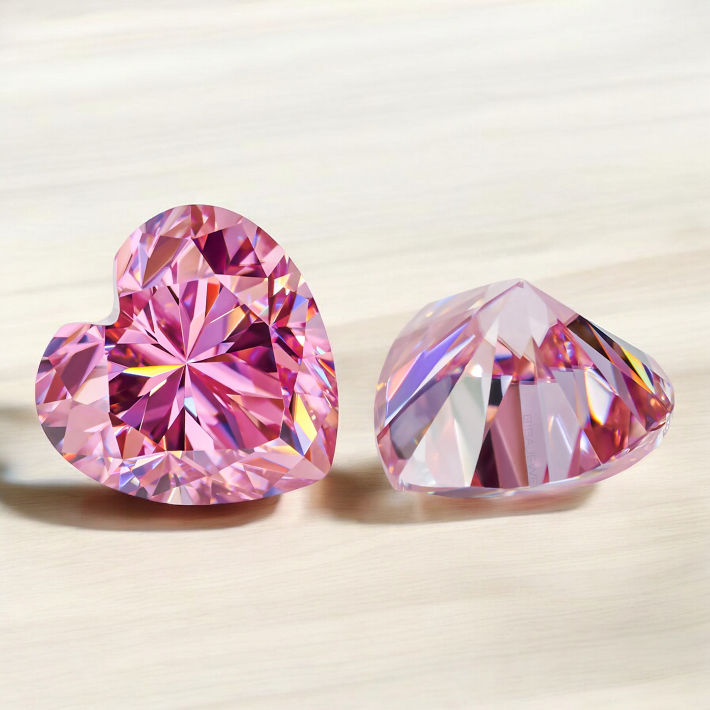 Soft Pink Heart Cut Moissanites - Premium Jewelry from Dazzling Delights - Just $91.67! Shop now at Dazzling Delights