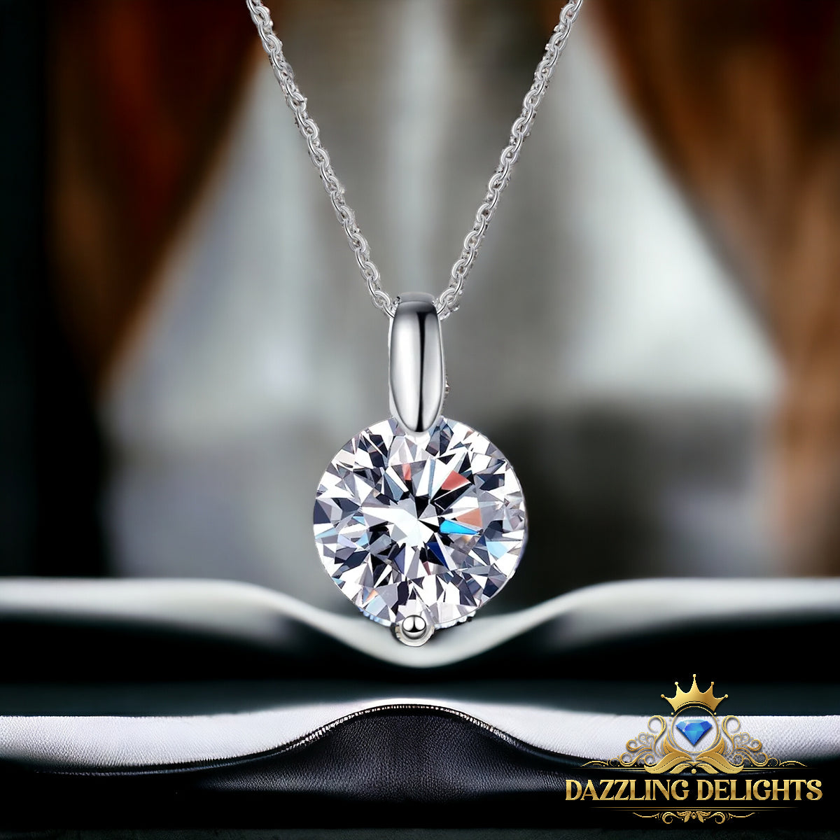 Moissanite Drop Pendant Necklace - Premium Jewelry from Dazzling Delights - Just $80.96! Shop now at Dazzling Delights