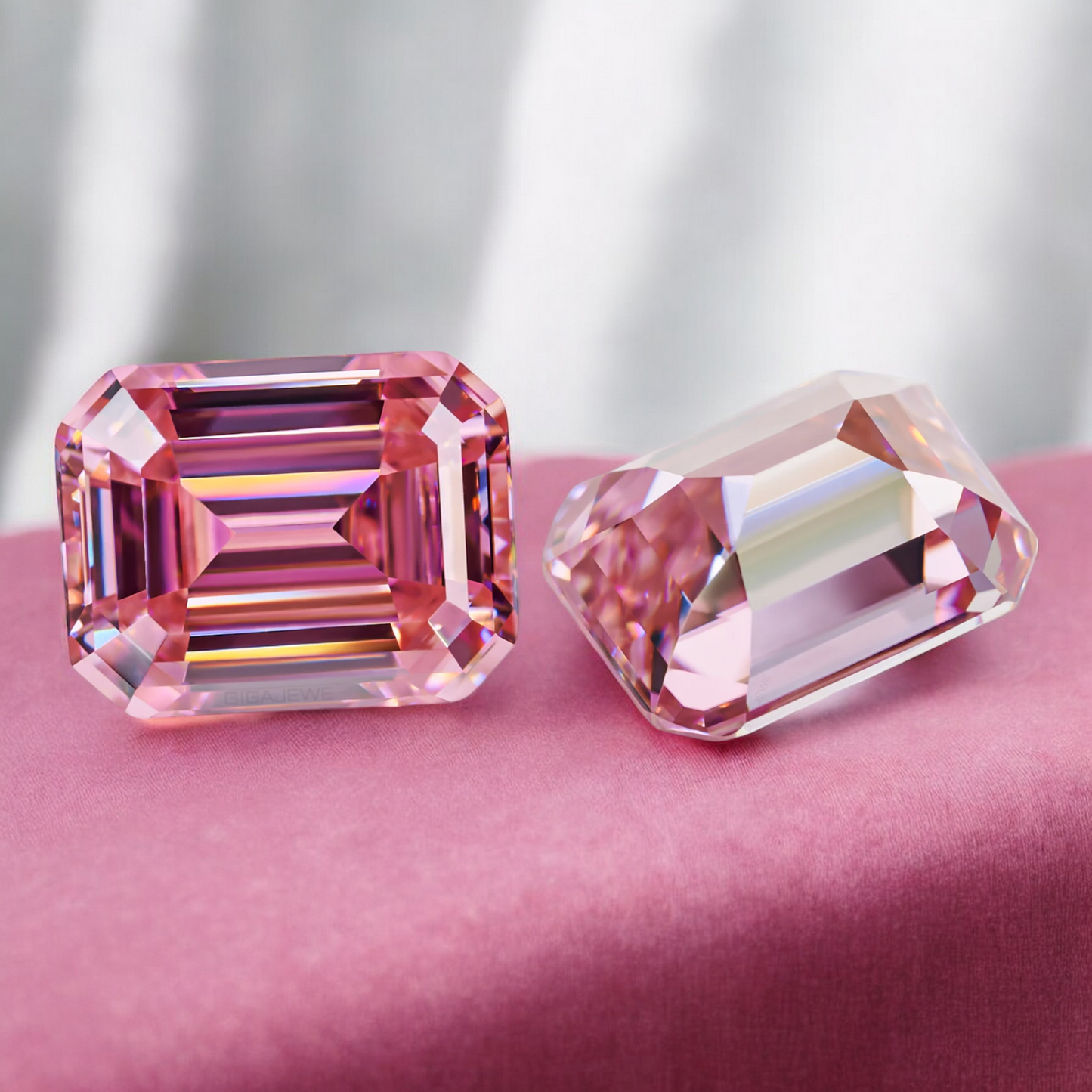 Soft Pink Emerald Cut Moissanites - Premium Jewelry from Dazzling Delights - Just $83.33! Shop now at Dazzling Delights