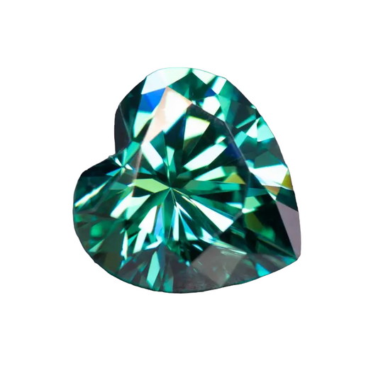 Emerald Green Heart Cut Moissanites - Premium Jewelry from Dazzling Delights - Just $91.67! Shop now at Dazzling Delights