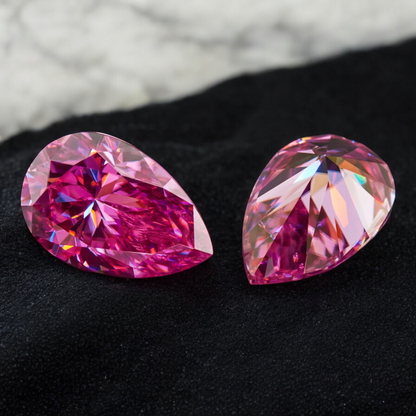 Vivid Pink Pear Cut Moissanites - Premium Jewelry from Dazzling Delights - Just $83.33! Shop now at Dazzling Delights