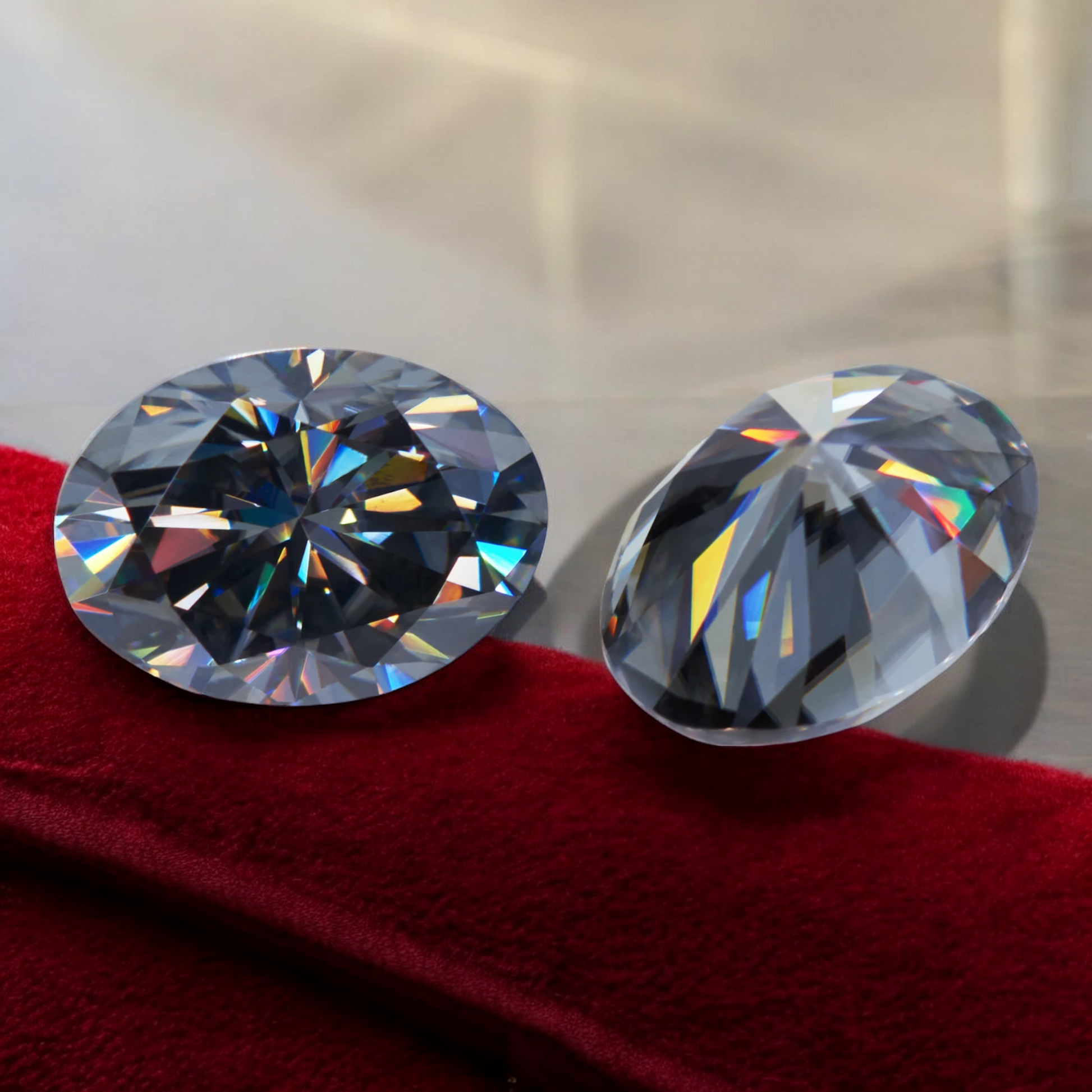 Grey Oval Cut Moissanites - Premium Jewelry from Dazzling Delights - Just $83.33! Shop now at Dazzling Delights