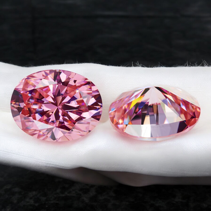 Soft Pink Oval Cut Moissanites - Premium Jewelry from Dazzling Delights - Just $83.33! Shop now at Dazzling Delights