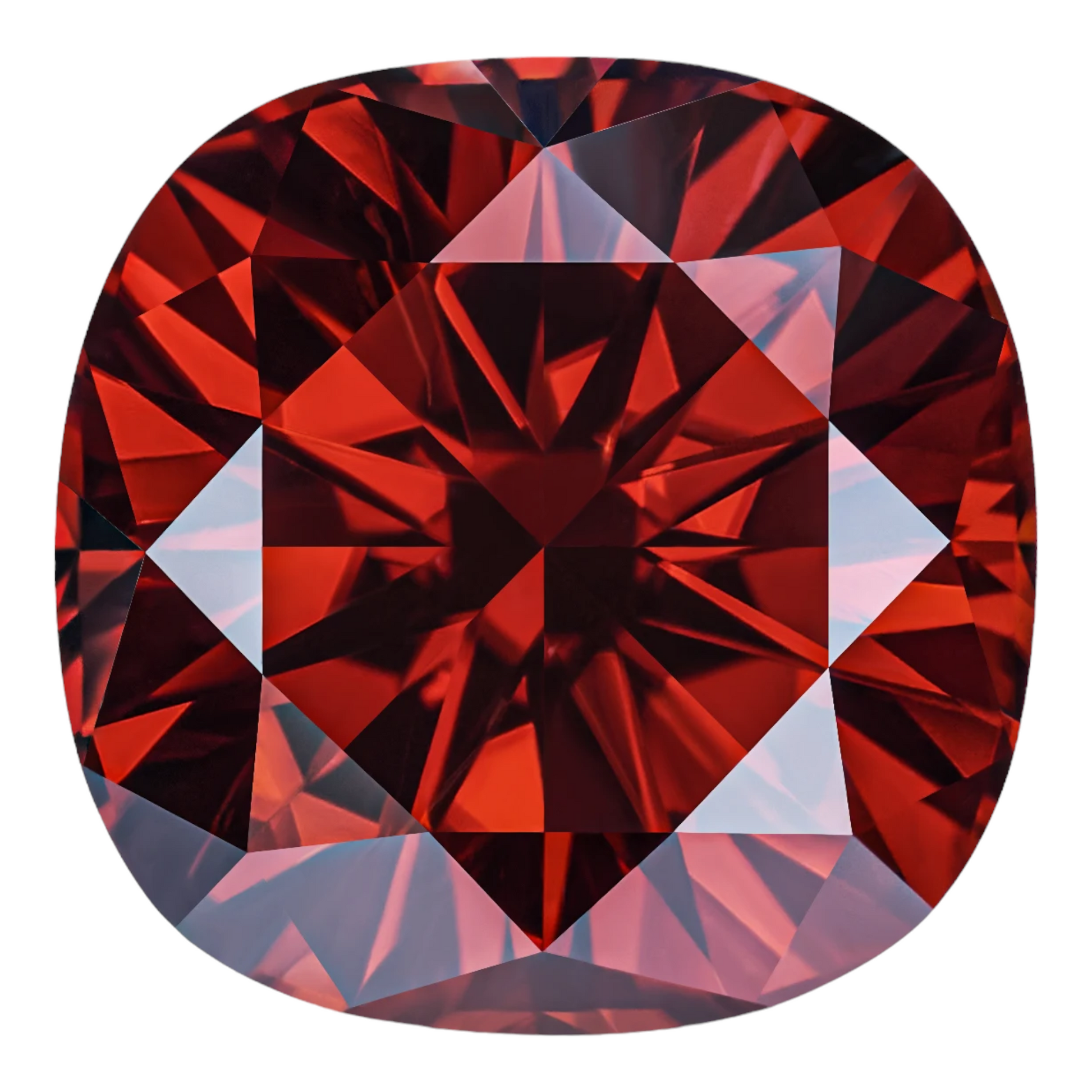 Pigeon Blood Red Cushion Cut Moissanites - Premium Jewelry from Dazzling Delights - Just $83.33! Shop now at Dazzling Delights