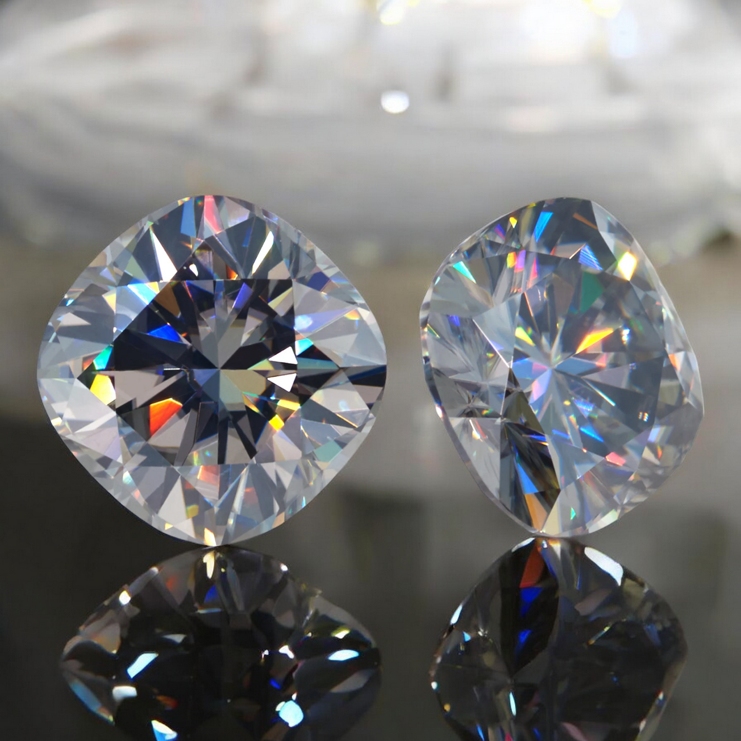 Grey Cushion Cut Moissanites - Premium Jewelry from Dazzling Delights - Just $83.33! Shop now at Dazzling Delights