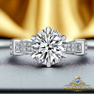 Ornate Royal Protea Moissanite Ring - Premium Jewelry from Dazzling Delights - Just $149.95! Shop now at Dazzling Delights