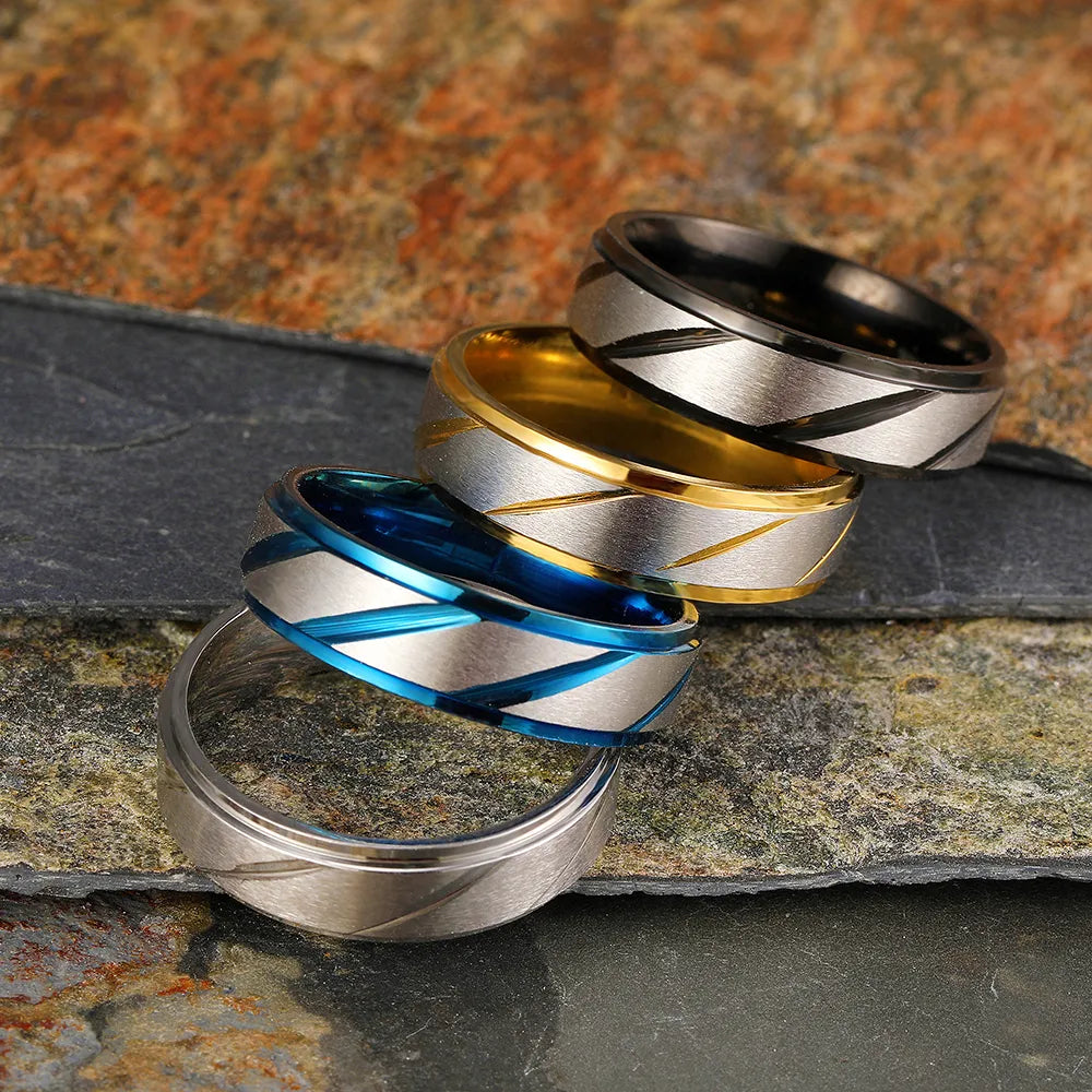 Brushed Titanium Wedding Bands - Premium Jewelry from Dazzling Delights - Just $22.46! Shop now at Dazzling Delights