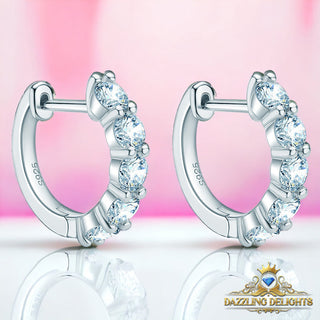 3mm Moissanite Hoop Earrings - Premium Jewelry from Dazzling Delights - Just $107.95! Shop now at Dazzling Delights