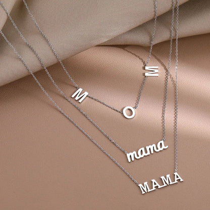 Titanium Triple Layer Mom Pendant Necklace - Premium Jewelry from Dazzling Delights - Just $23.96! Shop now at Dazzling Delights