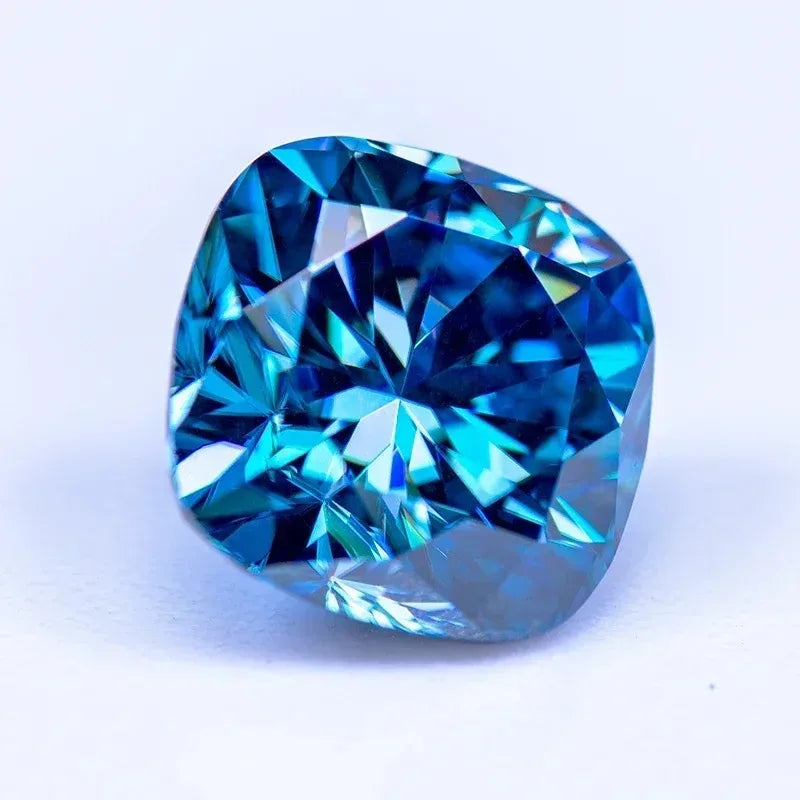 Cornflower Blue Cushion Cut Moissanites - Premium Jewelry from Dazzling Delights - Just $83.33! Shop now at Dazzling Delights