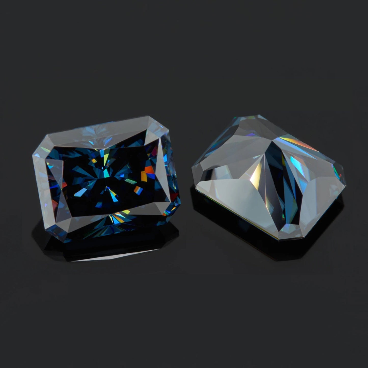 Royal Blue Radiant Cut Moissanites - Premium Jewelry from Dazzling Delights - Just $83.33! Shop now at Dazzling Delights