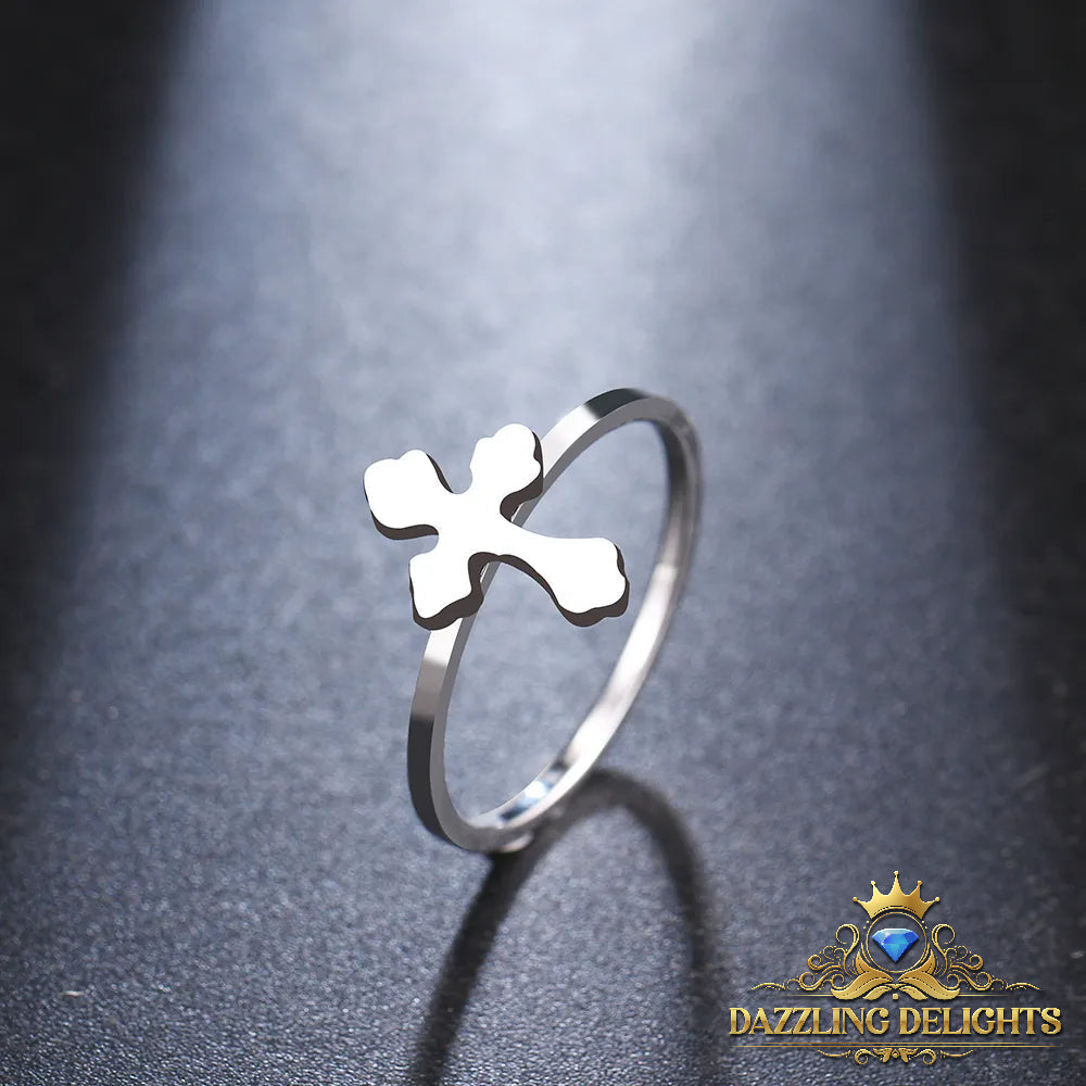 Titanium Cross Ring - Premium Jewelry from Dazzling Delights - Just $29.95! Shop now at Dazzling Delights