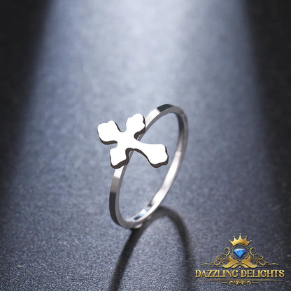 Titanium Cross Ring - Premium Jewelry from Dazzling Delights - Just $22.46! Shop now at Dazzling Delights