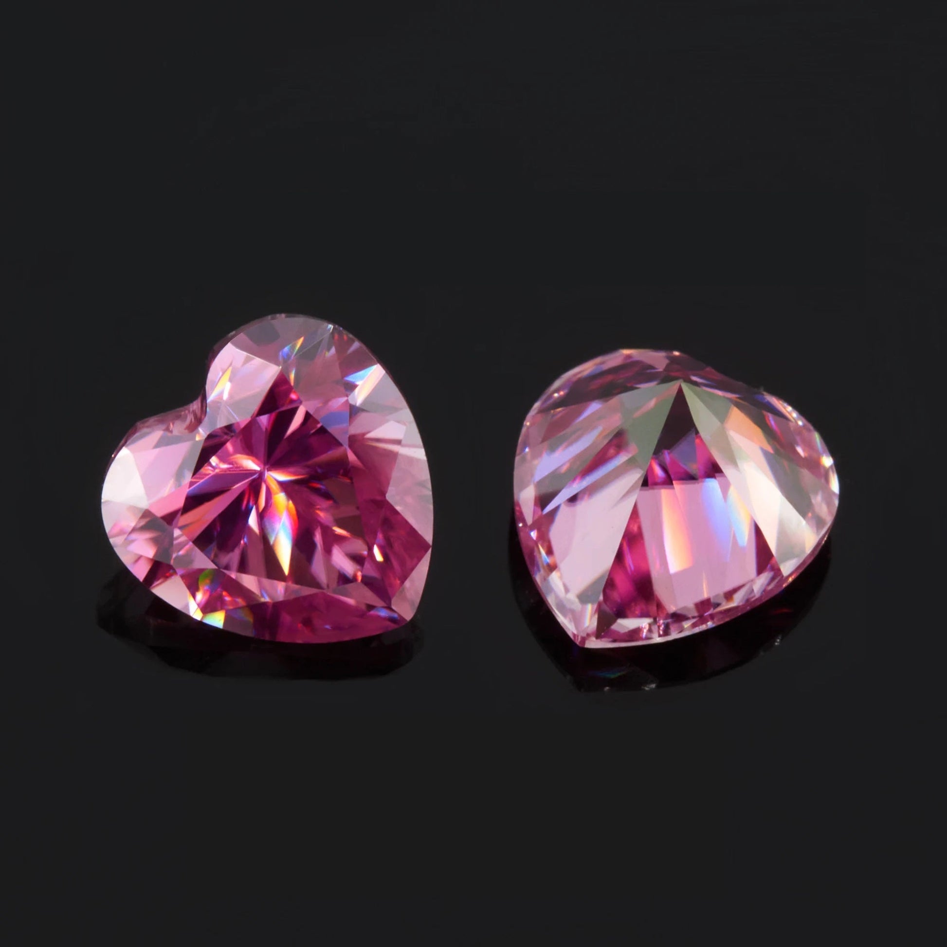 Vivid Pink Heart Cut Moissanites - Premium Jewelry from Dazzling Delights - Just $91.67! Shop now at Dazzling Delights