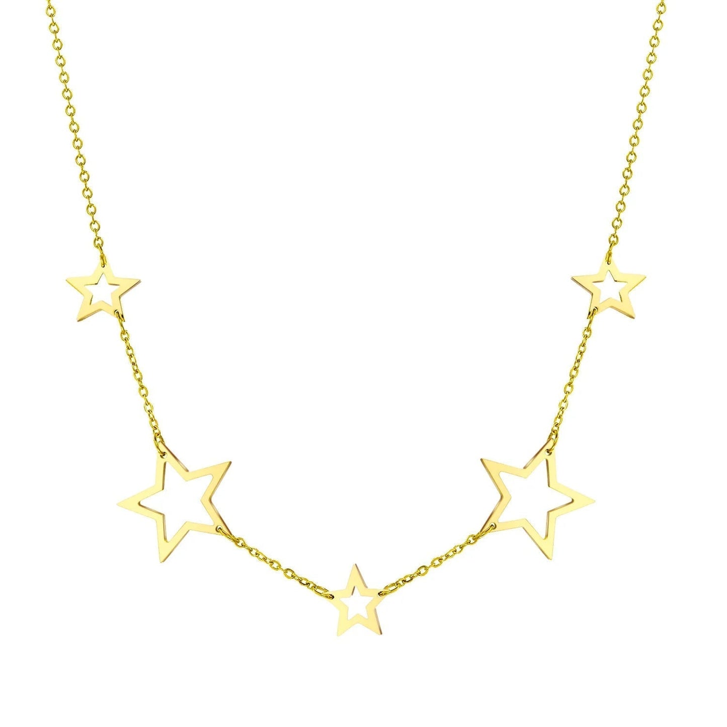 Titanium Five Star Pendant Necklace - Premium Jewelry from Dazzling Delights - Just $22.46! Shop now at Dazzling Delights