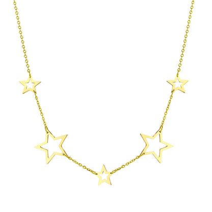 Titanium Five Star Pendant Necklace - Premium Jewelry from Dazzling Delights - Just $22.46! Shop now at Dazzling Delights