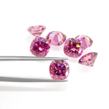 Vivid Pink Cushion Cut Moissanites - Premium Jewelry from Dazzling Delights - Just $83.33! Shop now at Dazzling Delights