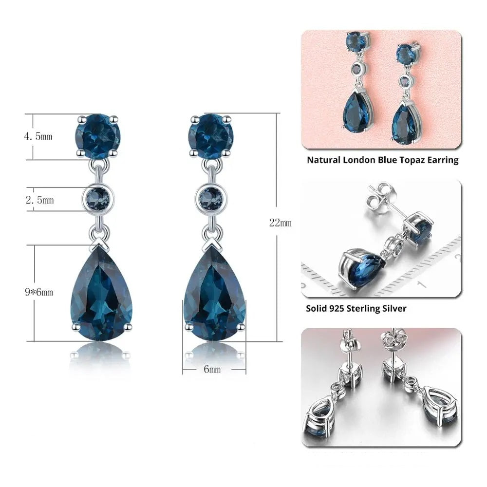 4 Carats Natural Topaz Dangle Earrings - Your Choice of Hue - Premium Jewelry from Dazzling Delights - Just $92.95! Shop now at Dazzling Delights