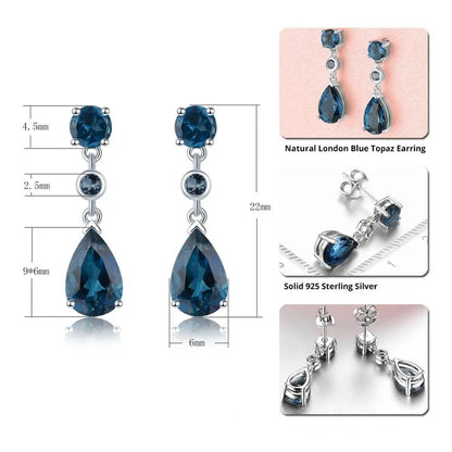 4 Carats Natural Topaz Dangle Earrings - Your Choice of Hue - Premium Jewelry from Dazzling Delights - Just $92.95! Shop now at Dazzling Delights