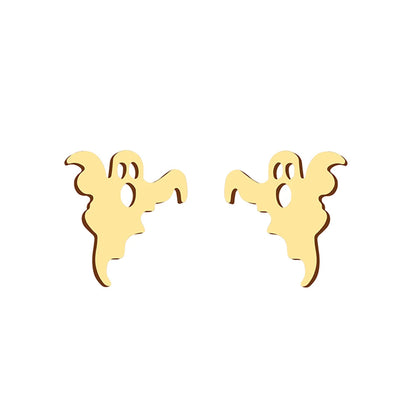 Titanium Ghost Halloween Stud Earrings - Premium Jewelry from Dazzling Delights - Just $21.71! Shop now at Dazzling Delights