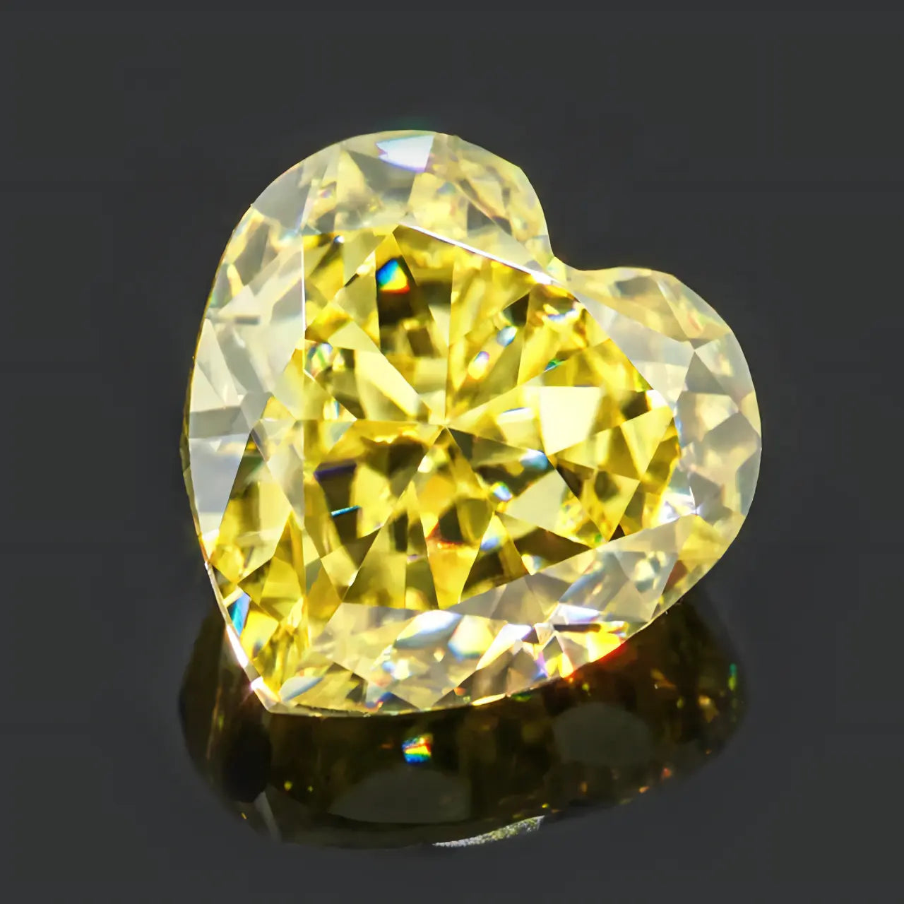 Vivid Canary Yellow Heart Cut Moissanites - Premium Jewelry from Dazzling Delights - Just $91.67! Shop now at Dazzling Delights