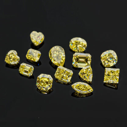 Vivid Canary Yellow Princess Cut Moissanites - Premium Jewelry from Dazzling Delights - Just $83.33! Shop now at Dazzling Delights