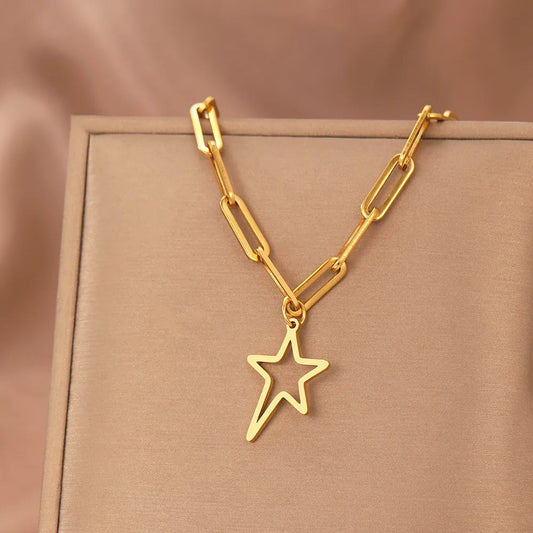 Titanium Irregular Star Pendant Necklace - Premium Jewelry from Dazzling Delights - Just $18.71! Shop now at Dazzling Delights