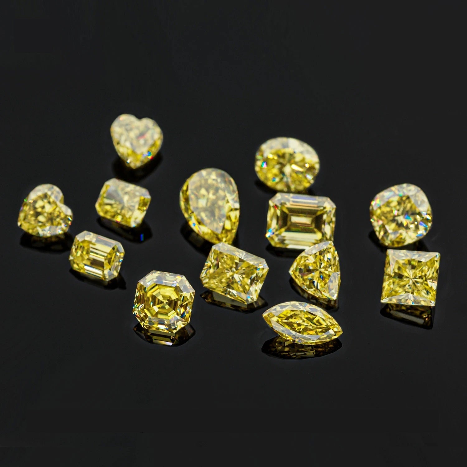 Vivid Canary Yellow Pear Cut Moissanites - Premium Jewelry from Dazzling Delights - Just $83.33! Shop now at Dazzling Delights