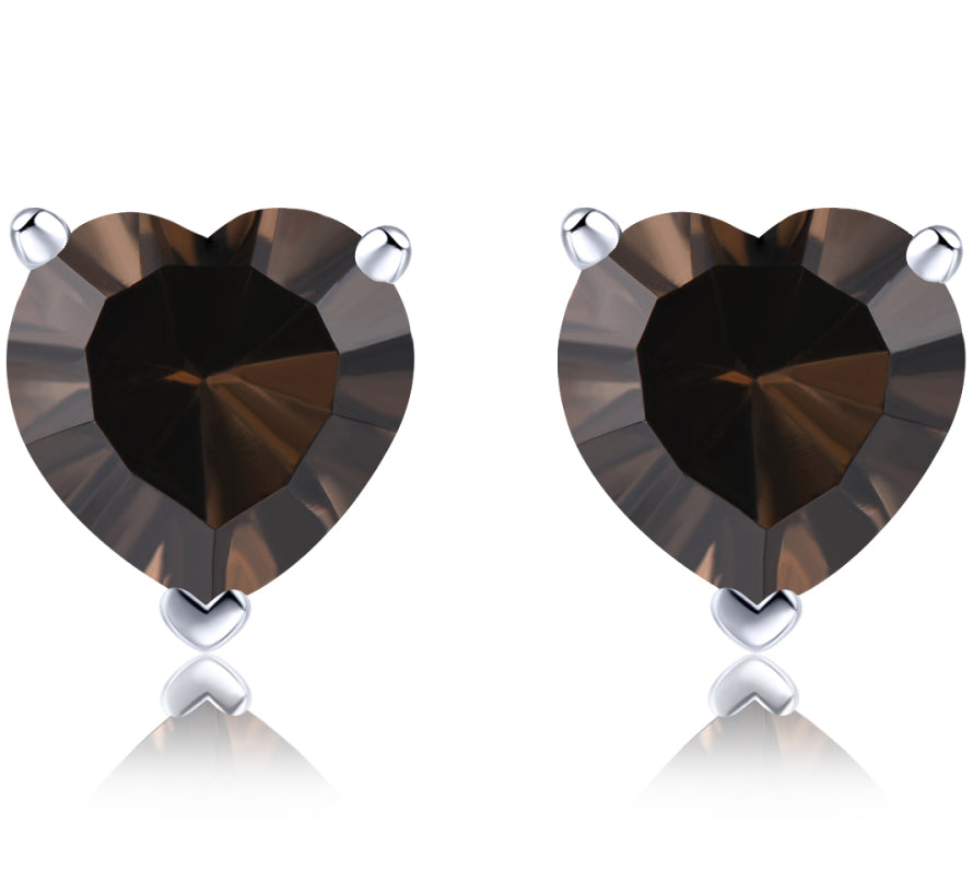 8x8mm 4.3ct Heart Cut Natural Gemstone Stud Earrings - Your Choice of Gemstone - Premium Jewelry from Dazzling Delights - Just $50.96! Shop now at Dazzling Delights