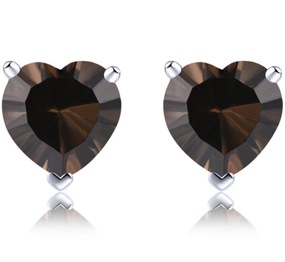 8x8mm 4.3ct Heart Cut Natural Gemstone Stud Earrings - Your Choice of Gemstone - Premium Jewelry from Dazzling Delights - Just $50.96! Shop now at Dazzling Delights